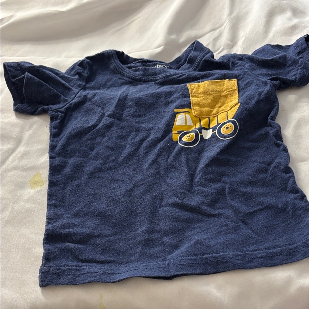 Carter’s Kids Blue and Yellow Truck T-Shirt 12 Months
